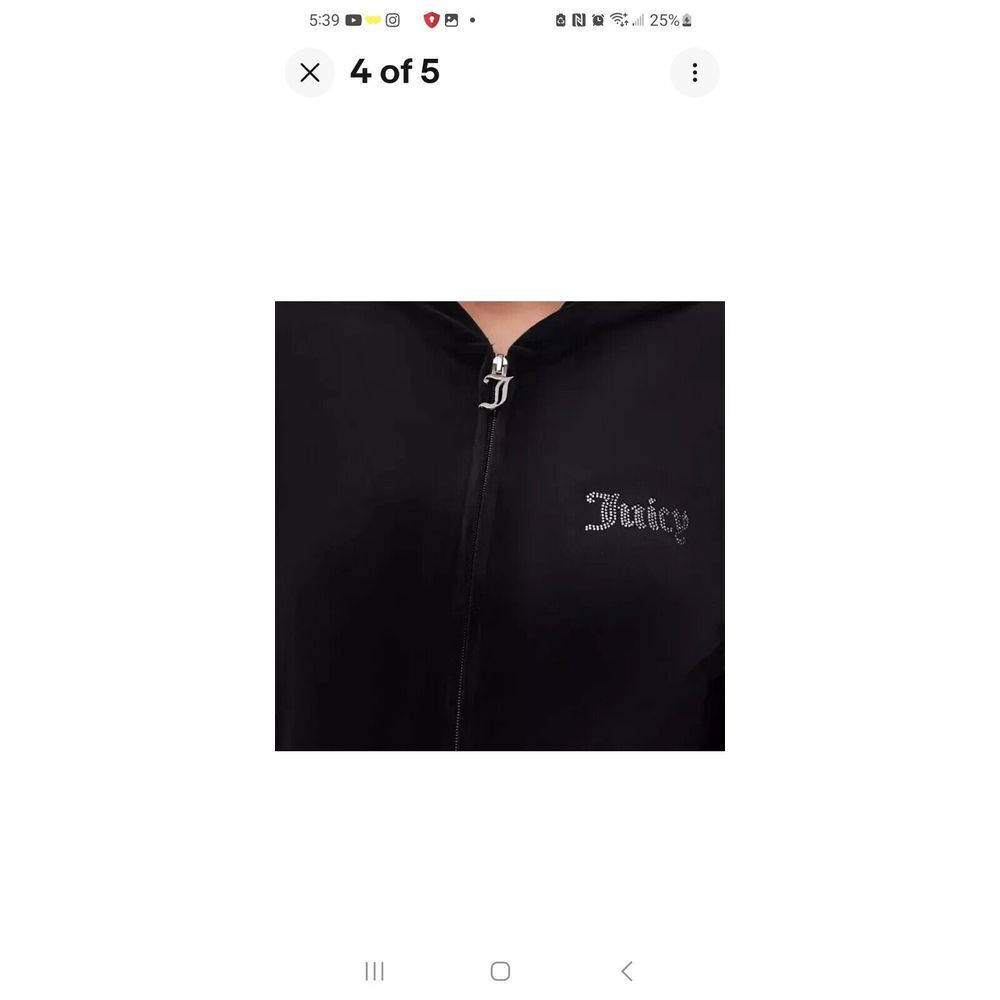 NEW Juicy‎ Couture Classic Velour Zip Up Hoodie Navy XS